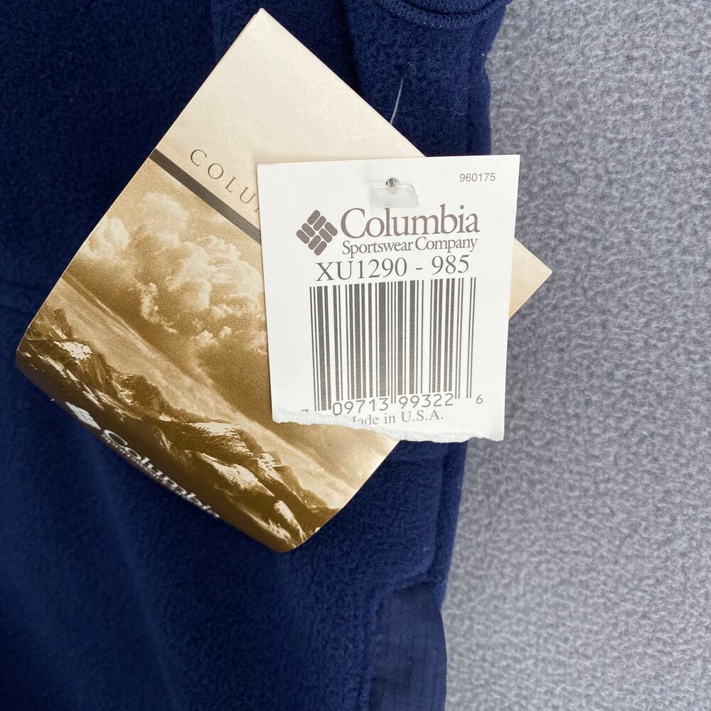 Columbia‎ Fleece Full Zip Vest Mens XL Blue Layering Outdoor Mock Neck Pockets - Picture 11 of 11